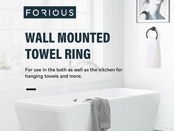 matte black towel ring