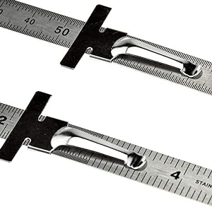 Close up of ruler clip