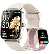 Gydom Smart Watch for Women, Answer/Make Calls, 1.85" HD Screen, 2 Bands | 110+ Sport Modes Fitne...