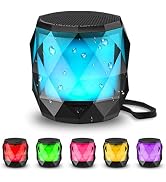 LFS Portable Bluetooth Speaker with Lights, Night Light LED Wireless Speaker,Magnetic Waterproof ...