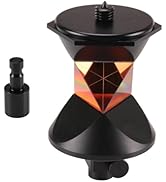 MUTOOP GRZ122-M 360° Prism, 360 Degree Robotic Total Station Prism Reflector Set with Padded Case...