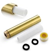 4" Showerhead Extension Arm w/PP Filter Cartridge, 4 Inch 304 Stainless Steel Brushed Gold Shower...
