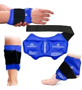 ZNÖCUETÖD Ankle Ice Pack Wrap for Swelling, Gel Wrist Foot Ice Packs for Injuires Reusable, Hot C...