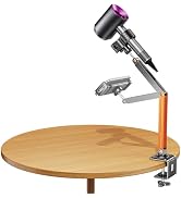 Blissfuhue Desktop Hair Dryer Stand with Free Phone/Tablet Clip, Hair Dryer Stand Hands Free,Meta...