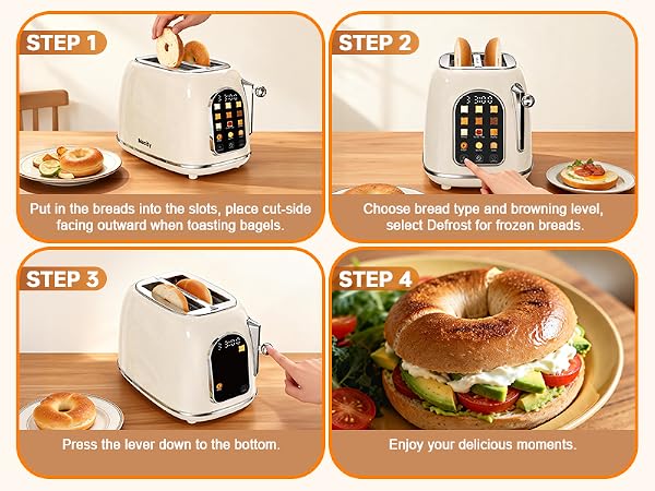 Steps To Use Mecity Touchscreen Toaster