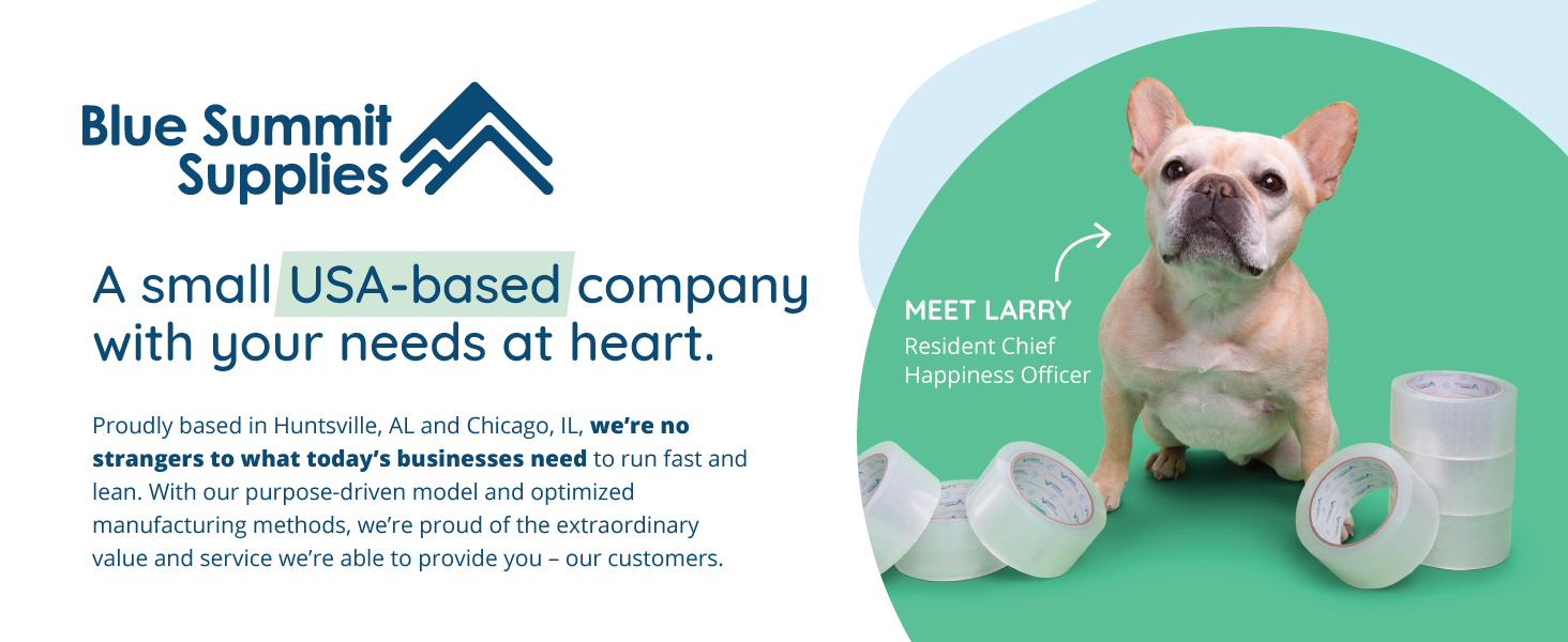Small USA based company with Larry, french bulldog