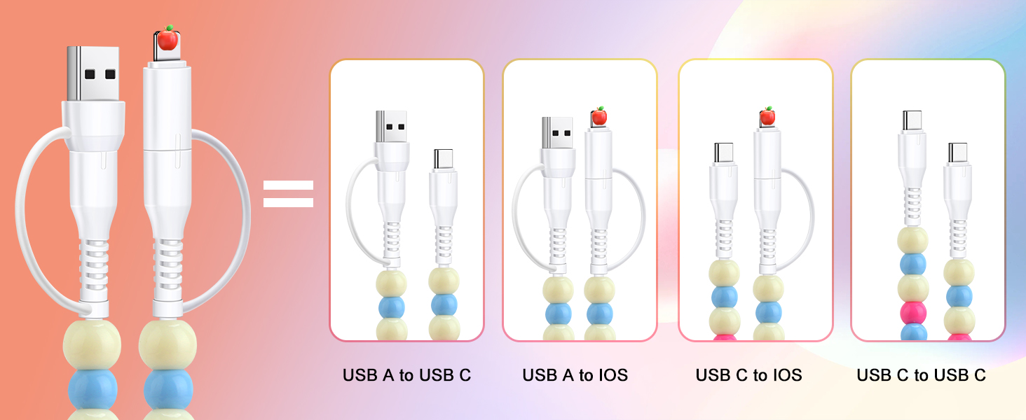 Beaded phone charger