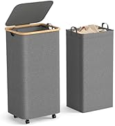 Yecaye 100L Large Capacity Rolling Laundry Basket – Foldable Rolling Laundry Hamper, Mobile Cloth...