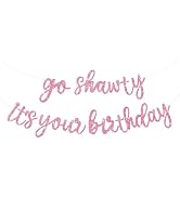 BEISHIDA Pink Go Shawty It's Your Birthday Banner - NO DIY - Hip Hop Theme Glitter Happy Birthday...
