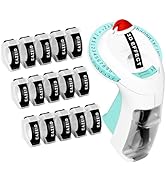 EazeID Embossed Label Maker Machine with 15Rolls Tapes, Retro Embossing Label Maker Manual, 3D Vi...