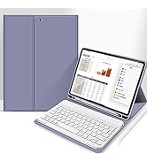 Aoub Case for iPad 9th/8th/7th Generation 10.2 inch, Stand Folio Detachable Wireless Bluetooth Ke...