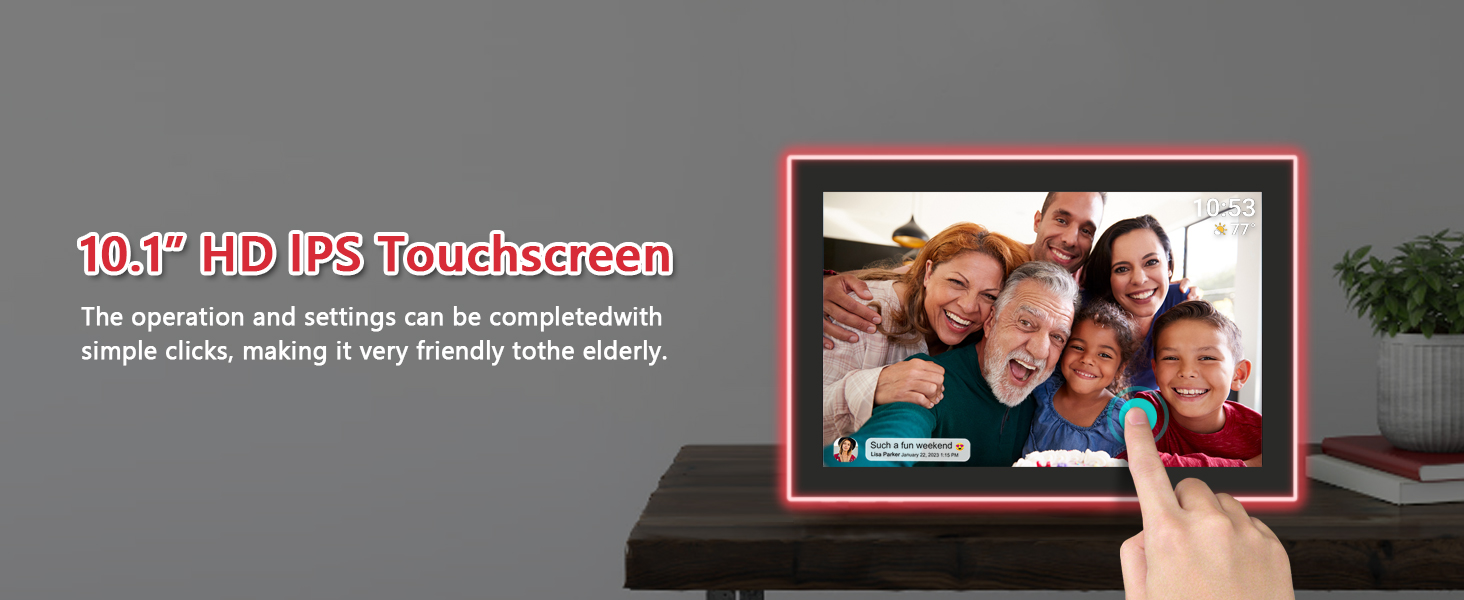 FRAMEO 10.1 Inch Smart WiFi Digital Photo Frame Digital Picture Frame