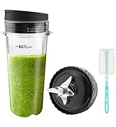 Feilifan Blender Replacement Parts for Nutri Ninja, 16 oz Single Serve Cups with Lids and 6 Fins ...