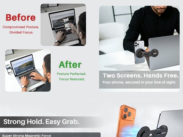 Magnetic Laptop Phone Mount