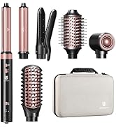 Hair Dryer Brush Air Styler: Dual Voltage 7 in 1 Ionic Multi Styling Tools with Hot Air Straighte...