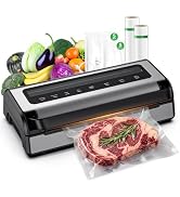 ROUUO Food Vacuum Sealer Machine, 6-in-1 Automatic Vacuum Sealer for Food | food sealer with Buil...