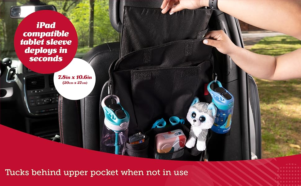 iPad compatible tablet sleeve deploys in seconds