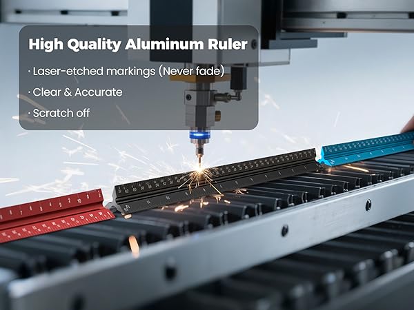 Architectural Scale Ruler Inches Imperial Aluminum Metal Architecture Engineering Triangular