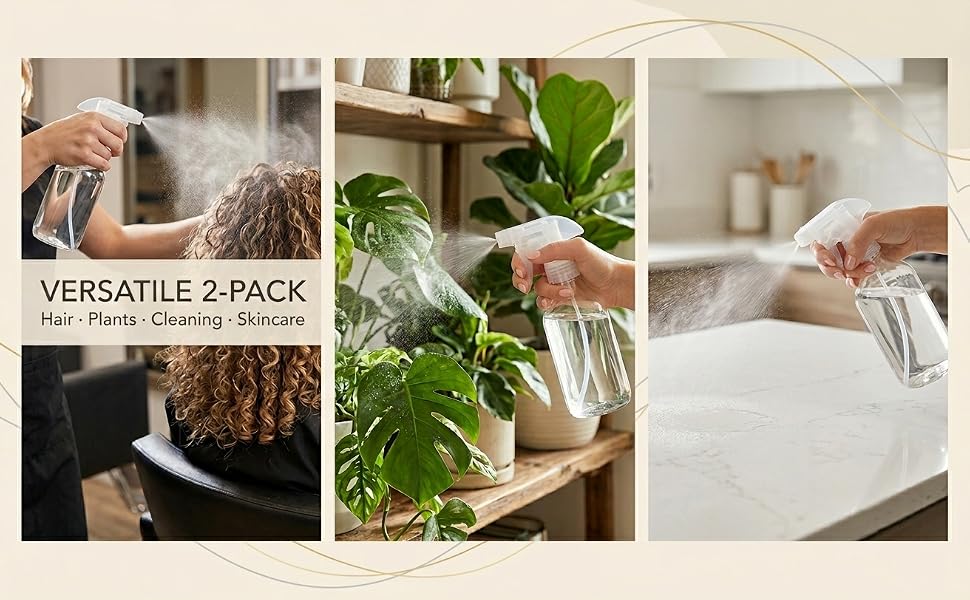versatile 2pack spray bottles 10oz