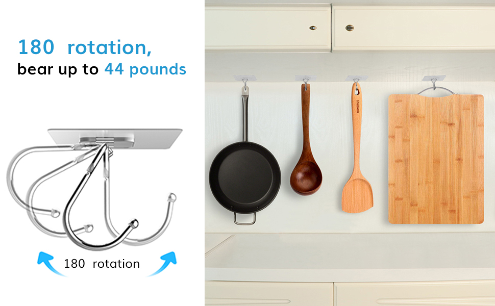 wall hooks adhesive up to 44 pounds