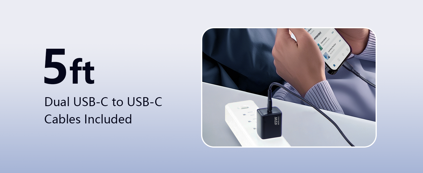 5ft Type-C Cable Included