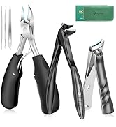 Upgrade Long Handled Toenail Clippers for Seniors with Lock, Large Toe Nail Clippers for Thick To...