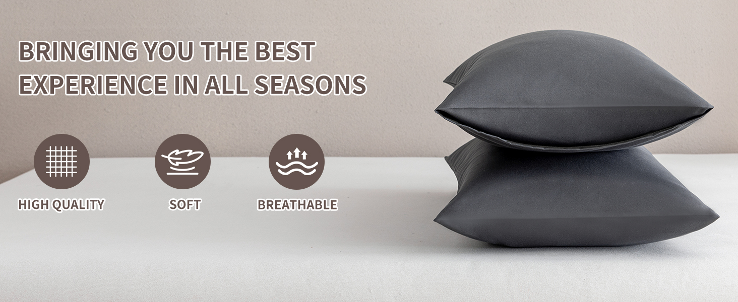 dark grey pillowcases