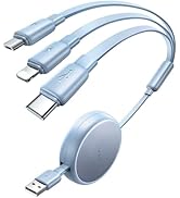 LISEN Multi Charging Cable 3 in 1 iPhone 16 Charger Cord, Retractable Car Charger Type C Cable, R...
