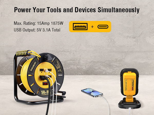 portable extension cord reel