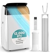 SereneLife Portable Air Conditioner With Heat & Built-in Dehumidifier 12,000 BTU, Portable Heater...