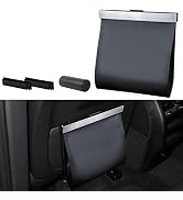COZILO Leather Car Trash Can with Smart LED Light & Magnetic Closure,Leak-Proof, Odor-Lock Car Tr...