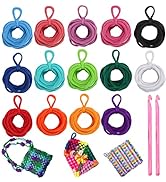 Windspeed 336 Pcs Loop Potholder, 14 Colors Elastic Potholder Loom Loops Weaving Loom Loops for K...