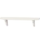 White Dollhouse Wall Shelf, 1:12 Scale Miniature Dollhouse Accessories, Doll House Storage Wall S...