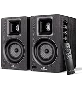 LARKSOUND Active Bookshelf Speakers for Turntable, Powered PC Desktop & TV Audio, Aluminum Horn T...