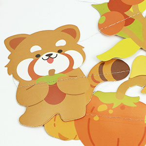 Autumn Squirrel Berry Banner 3