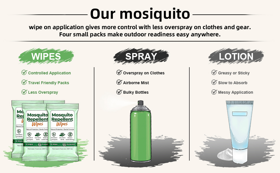 mosquito repellent wipes mosquito bugs insects ticks repellent outdoor