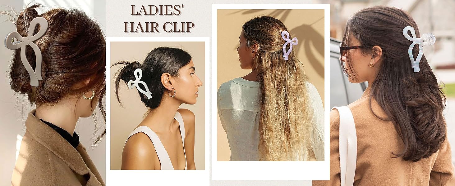 Elegant Bow Hair Claw Clip