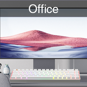 office keyboard 60 percent keyboard small keyboard silent keyboard wihite pc gaming keyboard