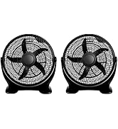 HealSmart 20 Inch 3-Speed Plastic Floor Fans Quiet for Home Commercial, Residential, and Greenhou...