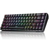 DIERYA DK68 60% Wireless Mechanical Gaming Keyboard, Triple Mode 2.4GHz/USB-C/BT5.0 with Red Swit...