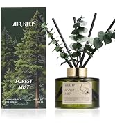 Airkeep Reed Diffuser Set with 6.76 fl oz Forest Mist Scent Essential Oils and 3 Leaves & 8 Diffu...