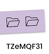 Brother Genuine P-touch TZeMQF31 Label Tape in cardboard pack: Black on Pastel Purple 12mm