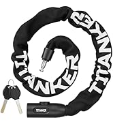 Titanker Heavy Duty Bicycle Lock Chain with Keys - 3 Feet Anti-Theft Lock for Bikes, Motorcycles,...