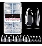 UNA GELLA Almond Fake Nails 504pcs Almond Press on Nails Pre-shape Almond Nails Tips for Full Cov...