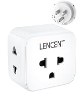LENCENT EU to US Plug Adapter, European to USA Outlet Adaptor, Travel from Europe to American