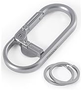 Titanium Keychain, Carabiner Keychain Clip, Heavy Duty Key Ring Holder, 2.7