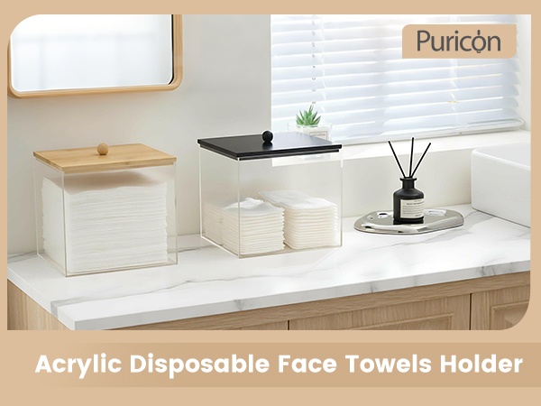 Acrylic Disposable Facial Towels Holder