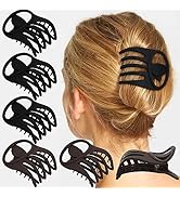 Flat Claw Clips, Ahoney 6 Pack Alligator Hair Clips for Women Thick Hair, Flat Hair Clips Banana ...