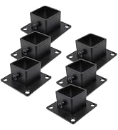 Antrader 6Pcs Stainless Steel Post Bases for Square Tube Railing(1" x 1") | Black Anti-Corrosion ...