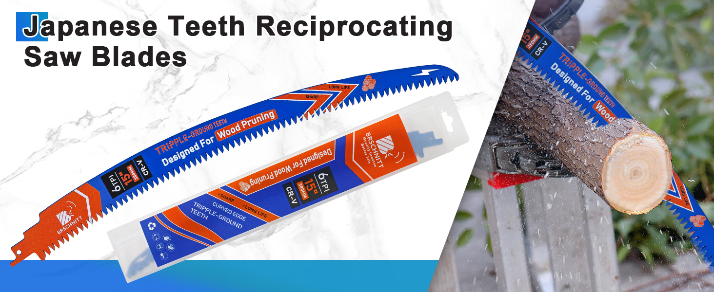 Japanese Teeth Reciprocating Saw Blades 15''